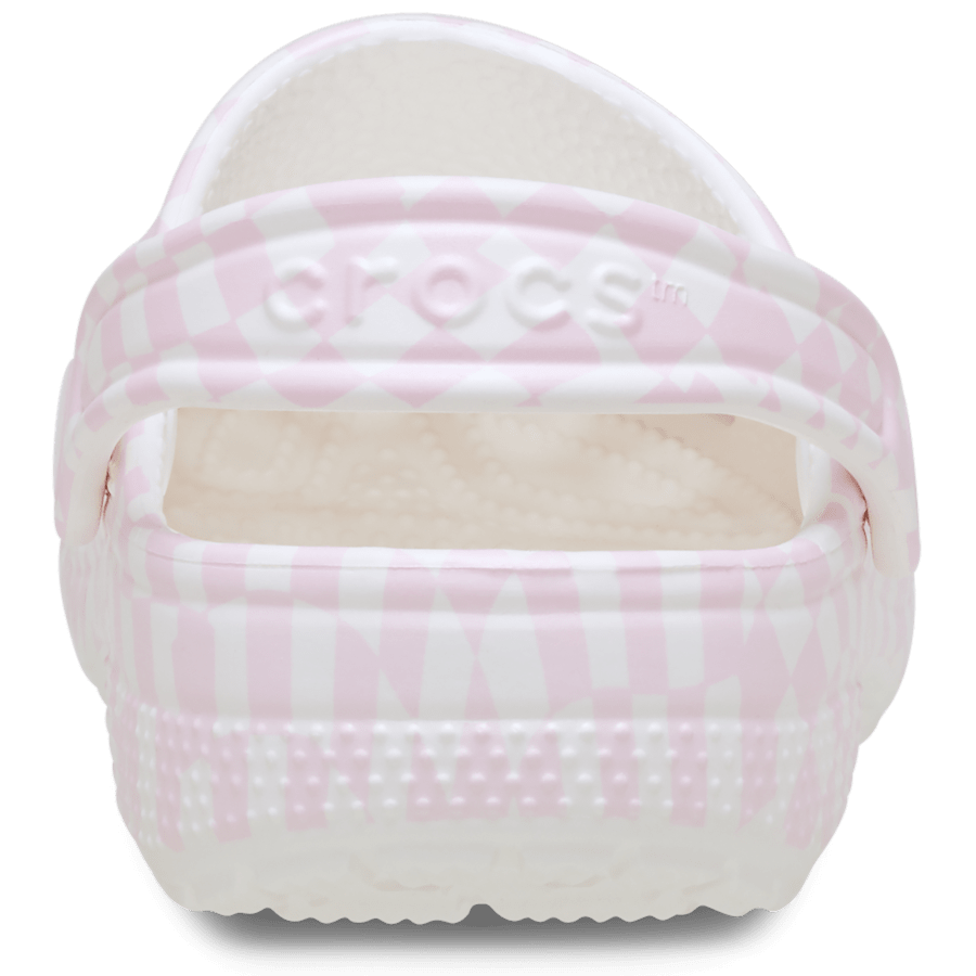 Pink Milk Kids’ Warped Checker Clog - Back - Crocs