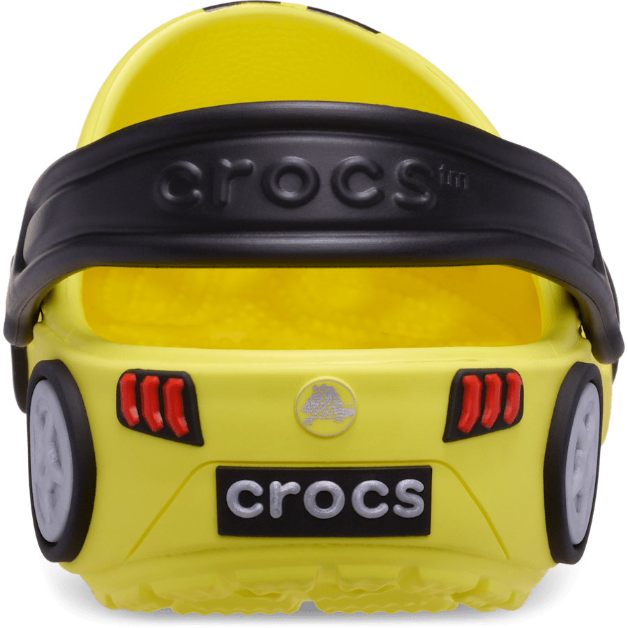Cyber Yellow Toddler Classic IAM Race Car Clog - Back - Crocs