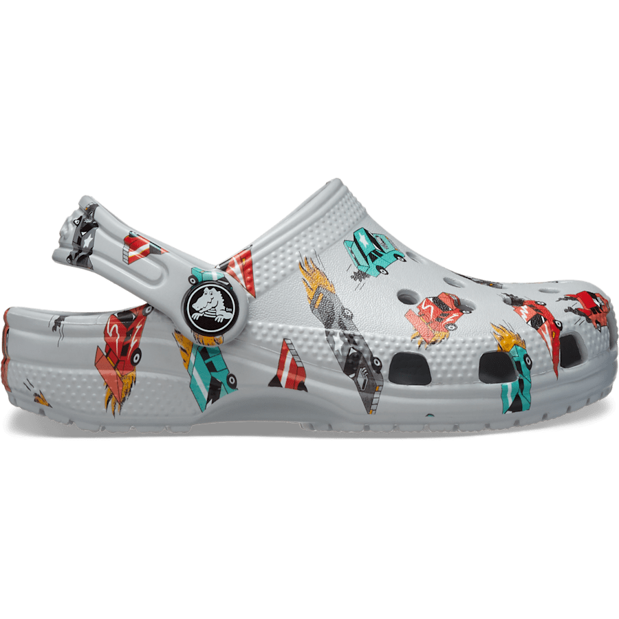 Mirage / Multi Toddler Classic Race Cars Graphic Clog - Side - Crocs