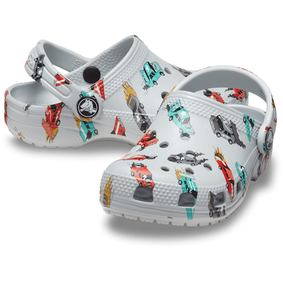 Mirage / Multi Toddler Classic Race Cars Graphic Clog - Pair - Crocs