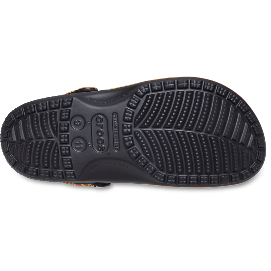 Black / Multi Classic Flames Clog - Bottom - Crocs