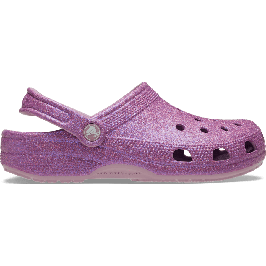 Hydrangea Classic Iridescent Glitter Clog - Side - Crocs