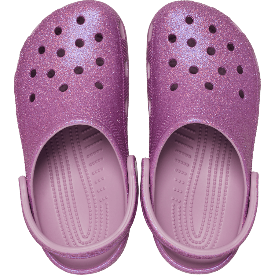 Hydrangea Classic Iridescent Glitter Clog - Top - Crocs