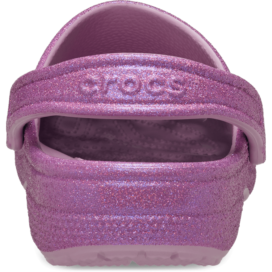 Hydrangea Classic Iridescent Glitter Clog - Back - Crocs