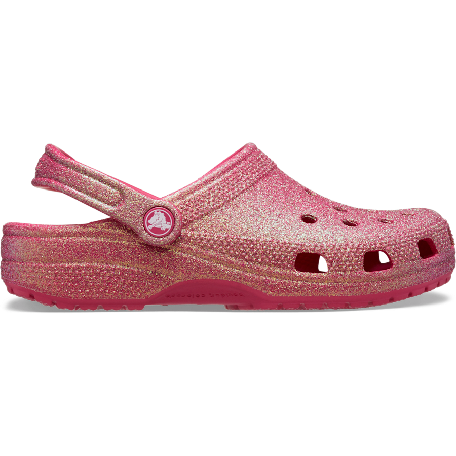 Dragon Fruit Classic Iridescent Glitter Clog - Side - Crocs