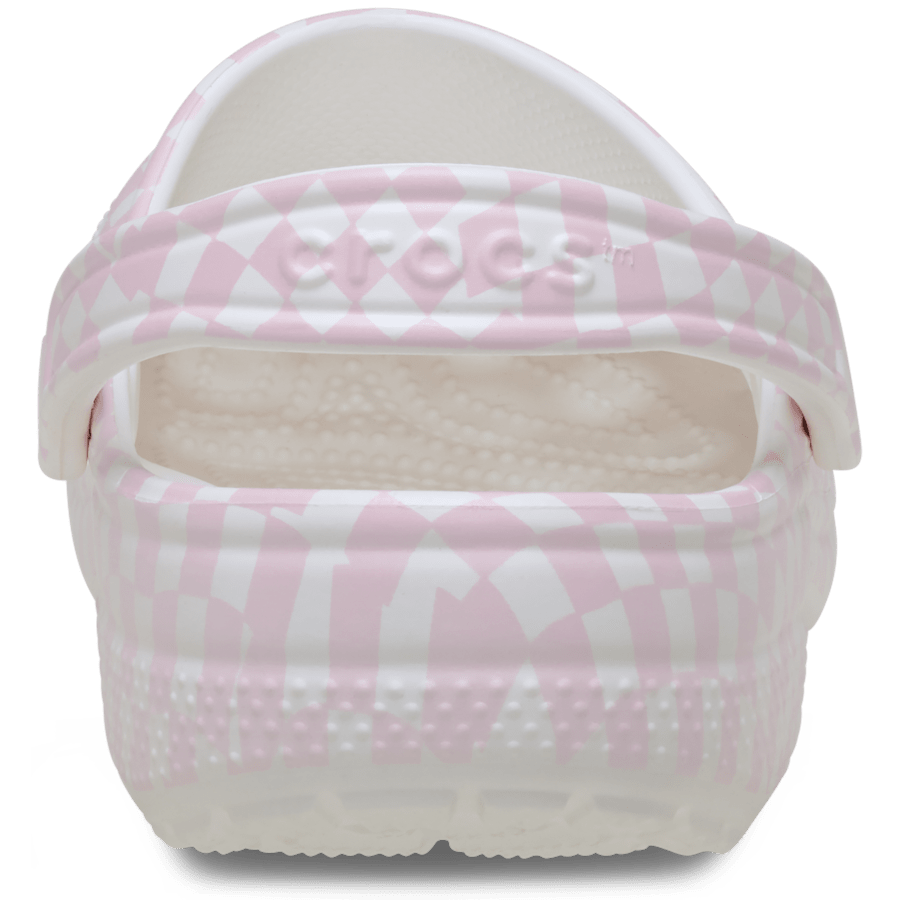 Pink Milk Warped Checker Clog - Back - Crocs