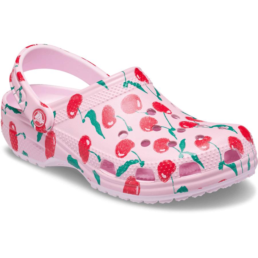 Pink Milk Classic Fresh Fruits Clog - Angle - Crocs