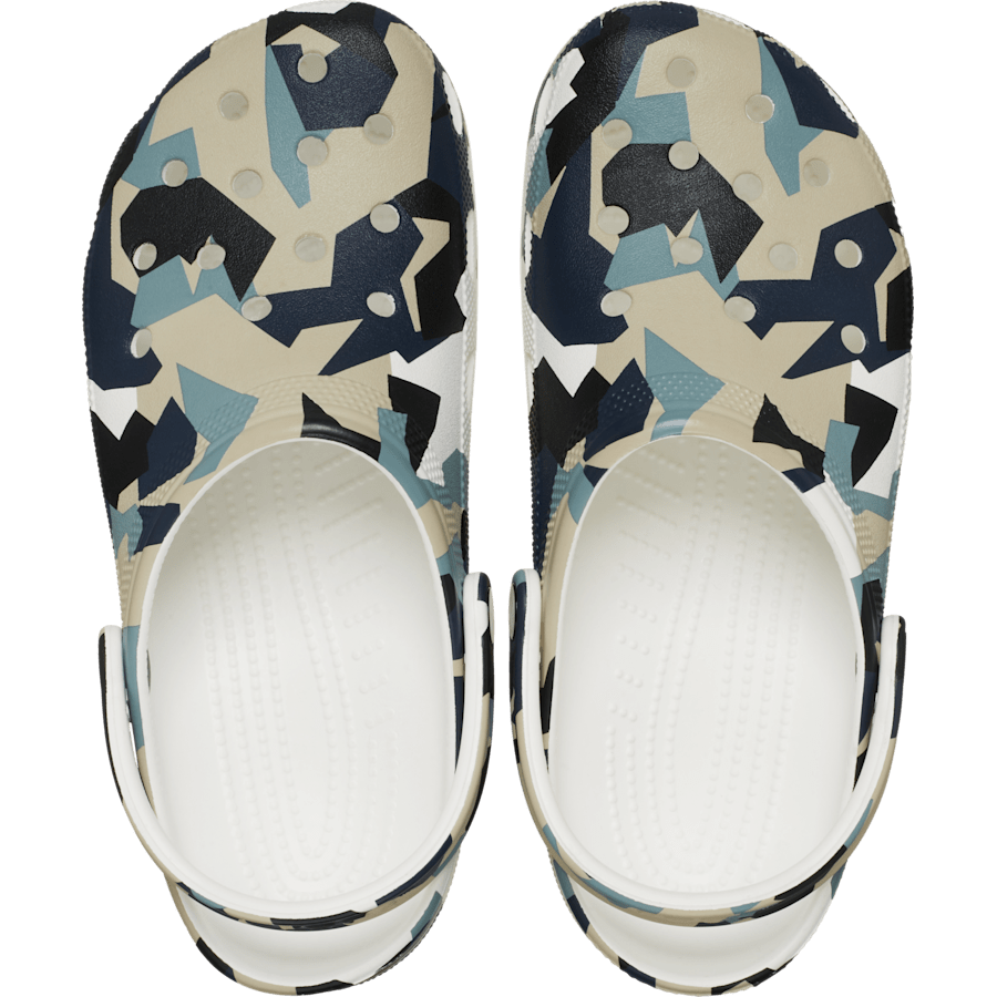 White / Multi Classic Geo Camo Clog - Top - Crocs
