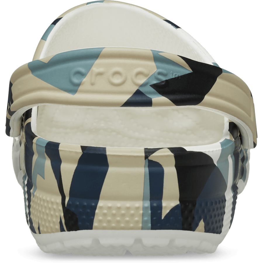 White / Multi Classic Geo Camo Clog - Back - Crocs