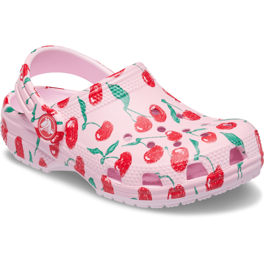 Pink Milk Kids’ Classic Fresh Fruits Clog - Angle - Crocs