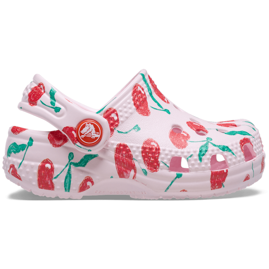 Pink Milk Infant Crocs Littles™ Fresh Fruits Clog - Side - Crocs