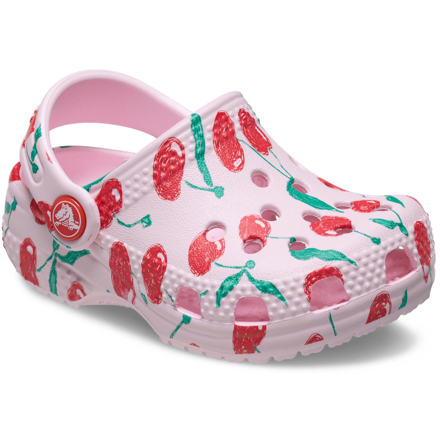 Pink Milk Infant Crocs Littles™ Fresh Fruits Clog - Angle - Crocs