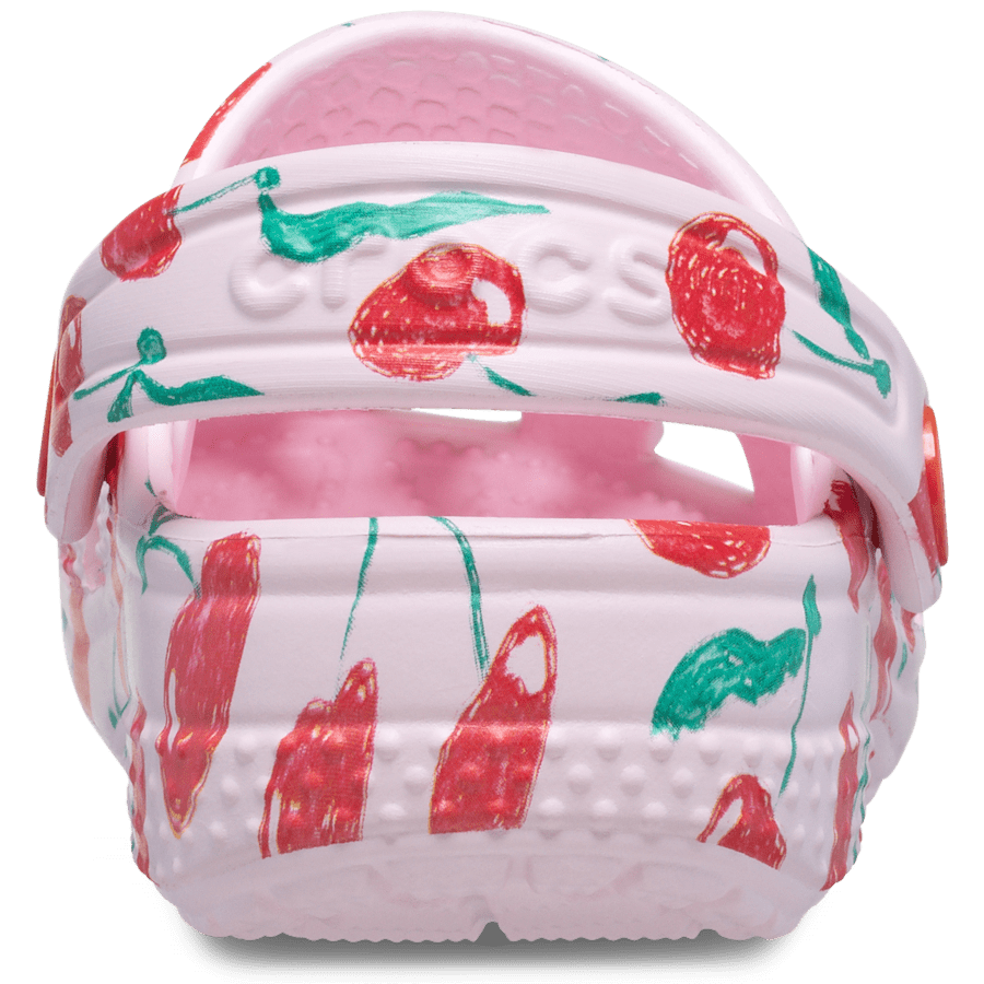 Pink Milk Infant Crocs Littles™ Fresh Fruits Clog - Back - Crocs