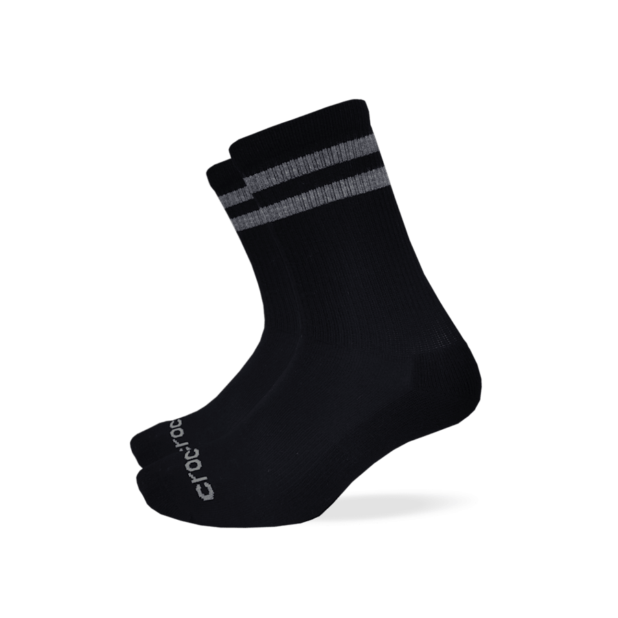 White / Multi CrocsSocks Crew Small Stripe 3-Pack - Custom Angle - Crocs