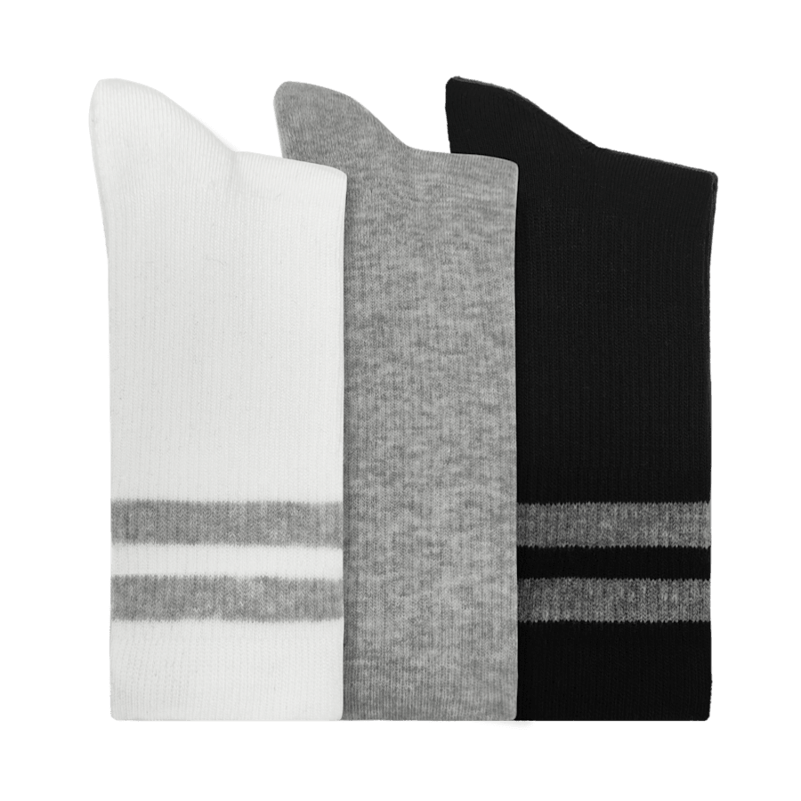 White / Multi CrocsSocks Crew Small Stripe 3-Pack - Top - Crocs