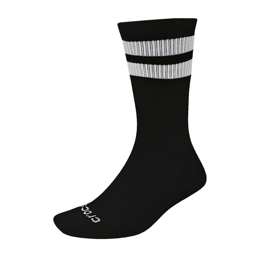 Black / Multi Large Stripe Crew Socks 3PK - Paire - Crocs