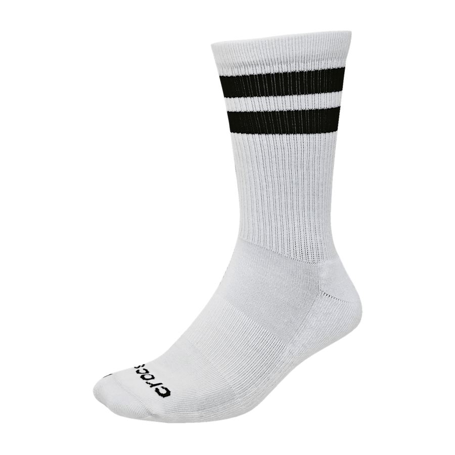 Black / Multi Large Stripe Crew Socks 3PK - Dessous - Crocs