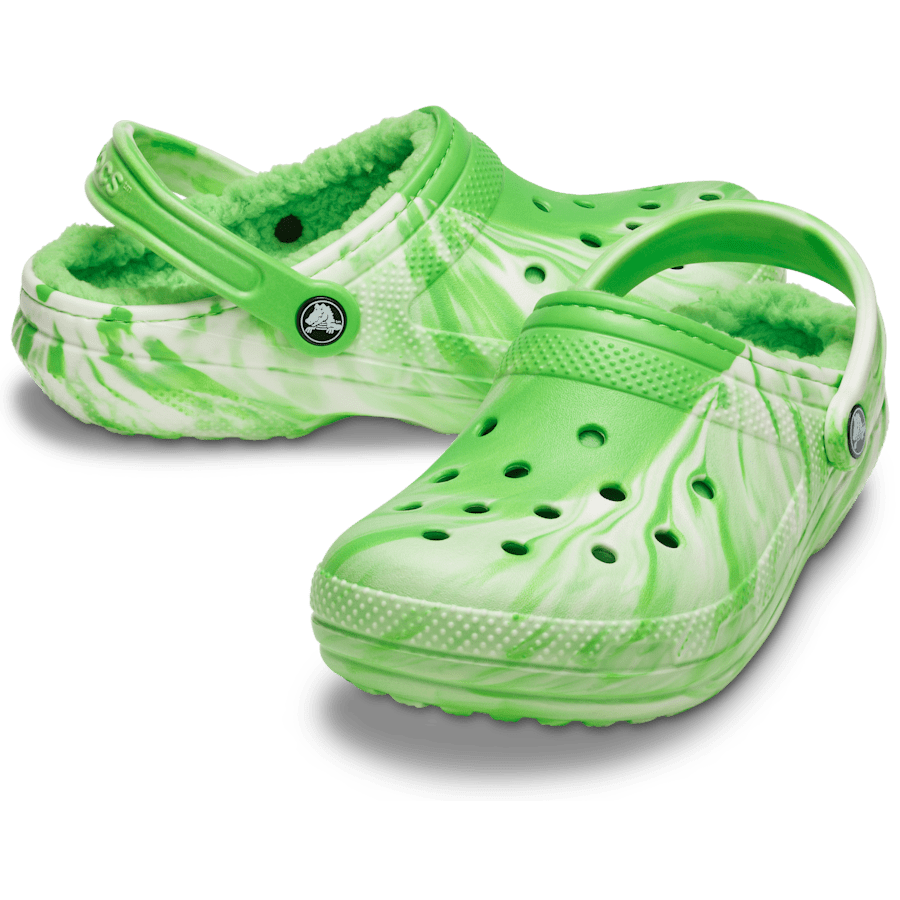 Green Slime Classic Lined Glow-in-the-Dark Marbled Clog - Pair - Crocs