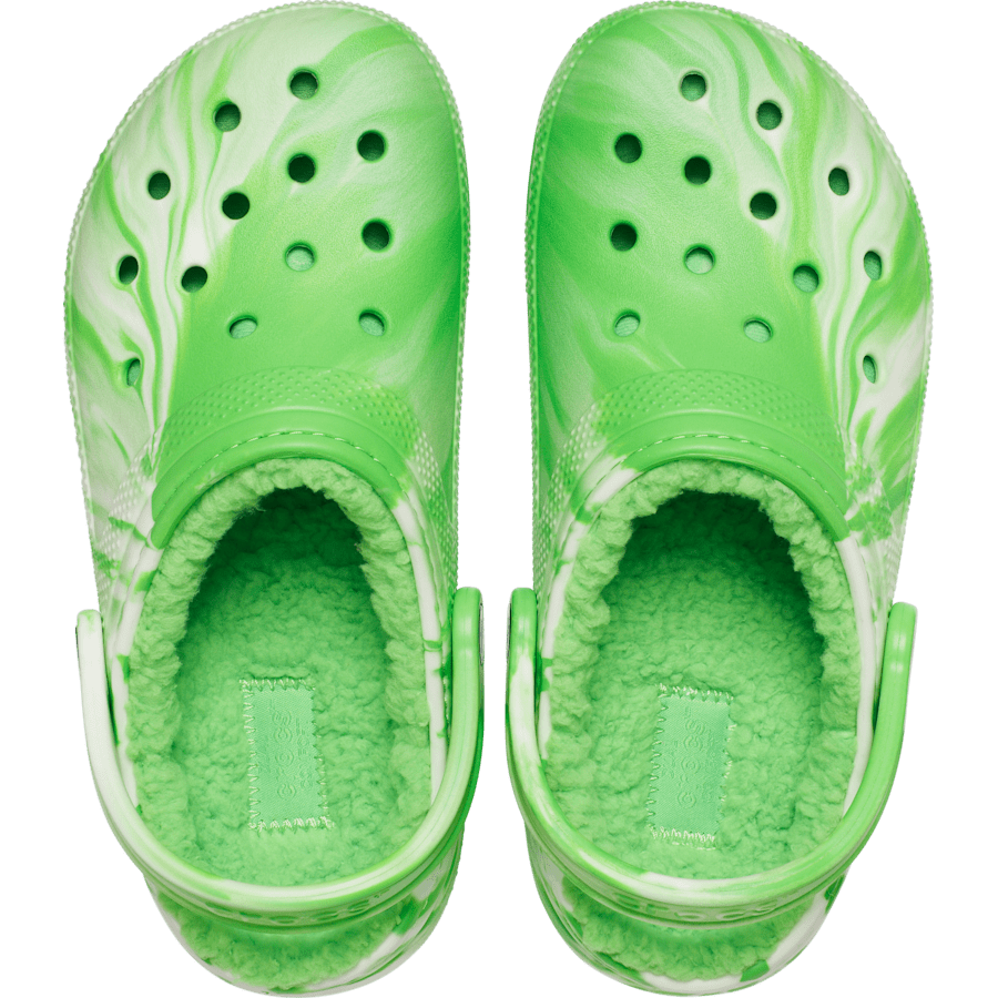 Green Slime Classic Lined Glow-in-the-Dark Marbled Clog - Top - Crocs