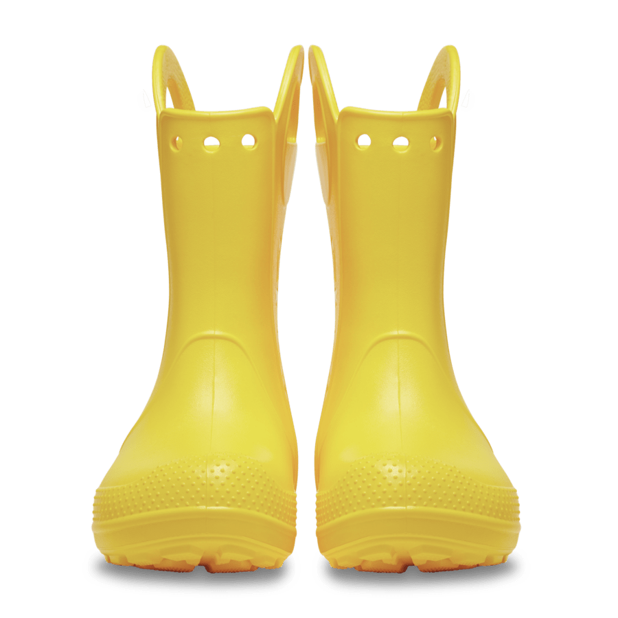 Yellow Kids’ Handle It Rain Boot - Custom Angle - Crocs