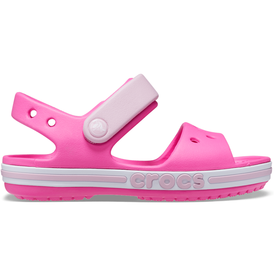 Electric Pink Kids’ Bayaband Sandal - Side - Crocs