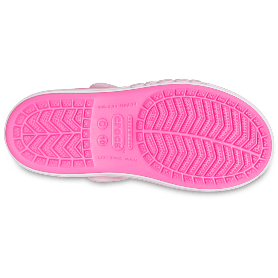 Electric Pink Kids’ Bayaband Sandal - Bottom - Crocs
