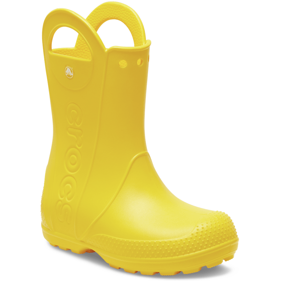 Yellow Toddler Handle It Rain Boot - Angle - Crocs