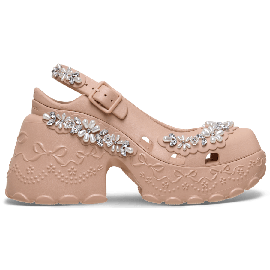 Kleur Simone Rocha x Crocs Ballerina Platform - Zijkant - Crocs