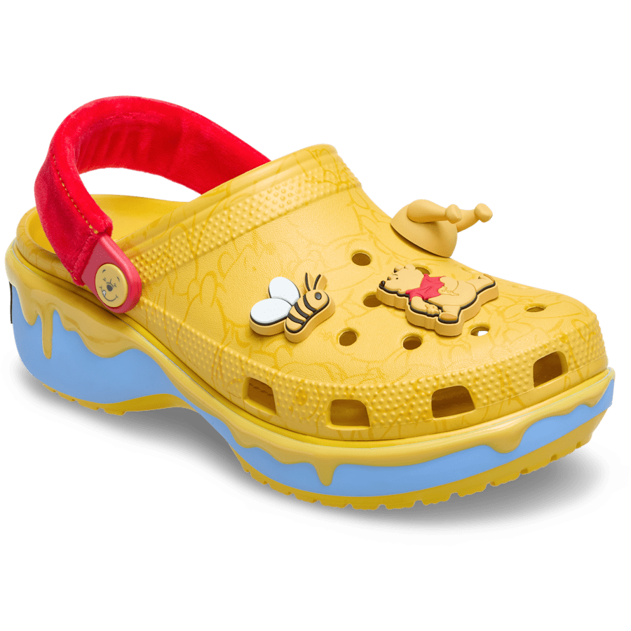 Multi Disney Winnie The Pooh Classic Platform Clog - Angle - Crocs
