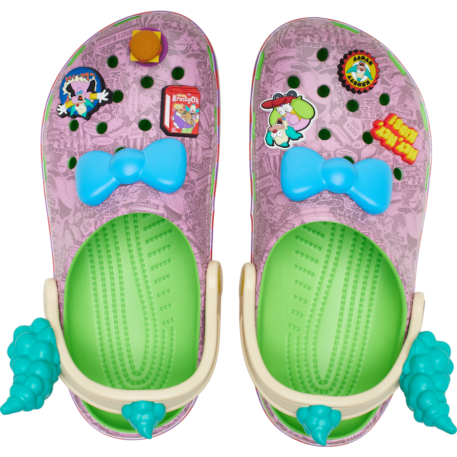 Multi The Simpsons Krusty The Clown Classic Clog - Side - Crocs