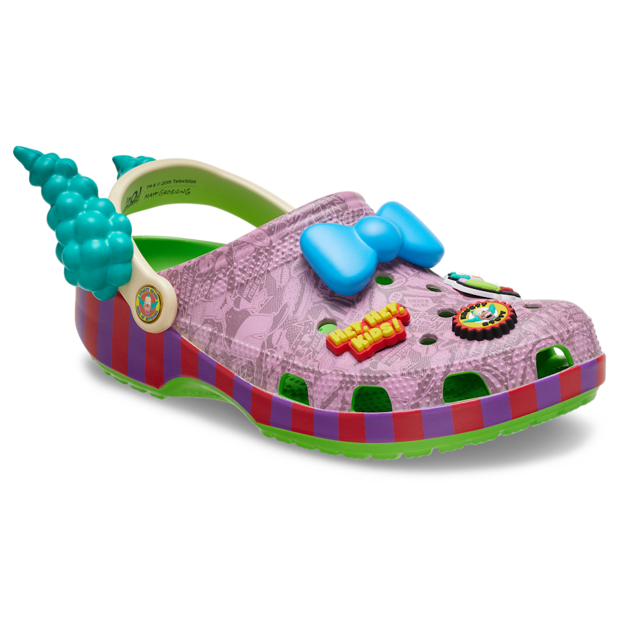 Multi The Simpsons Krusty The Clown Classic Clog - Angle - Crocs