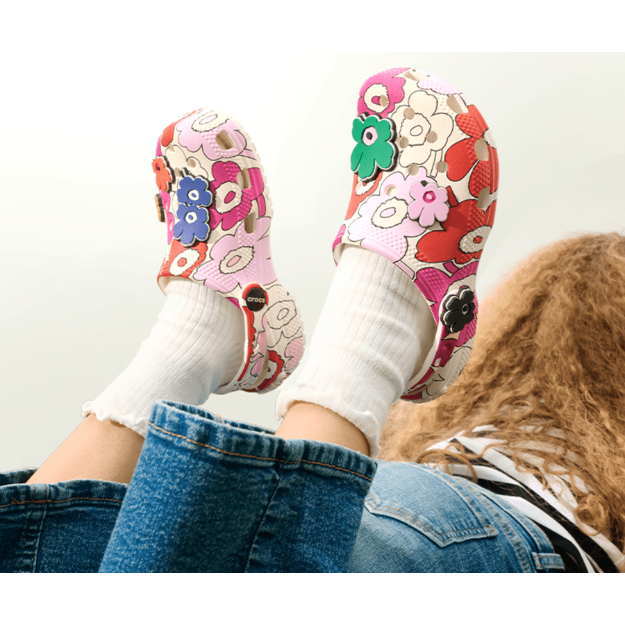 Multi Kids' Marimekko Classic Clog - Custom Angle - Crocs