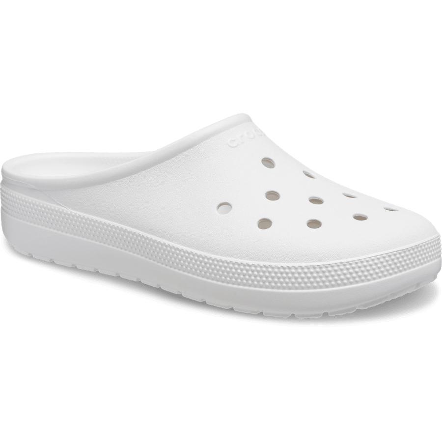 White Classic Low Profile Clog - Angle - Crocs
