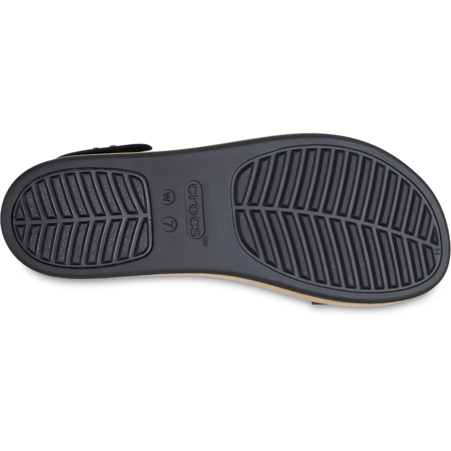 Black / Black Brooklyn Cork Low Wedge - Bottom - Crocs