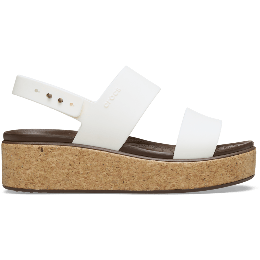 Chalk Brooklyn Cork Low Wedge - Side - Crocs