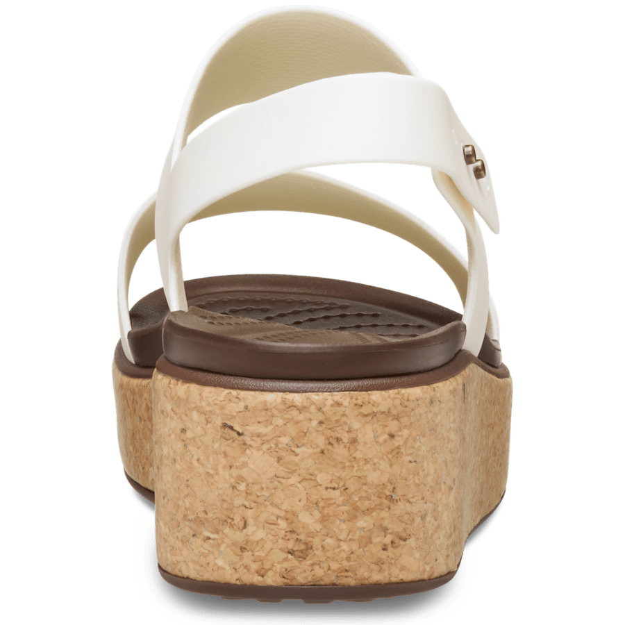 Chalk Brooklyn Cork Low Wedge - Back - Crocs