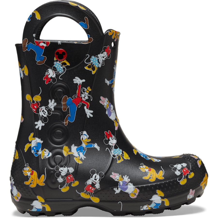 Multi Toddlers’ Mickey Mouse and Friends Handle It Rain Boot - Side - Crocs