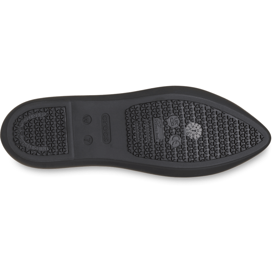 Black On The Clock Work Flat - Bottom - Crocs PFD