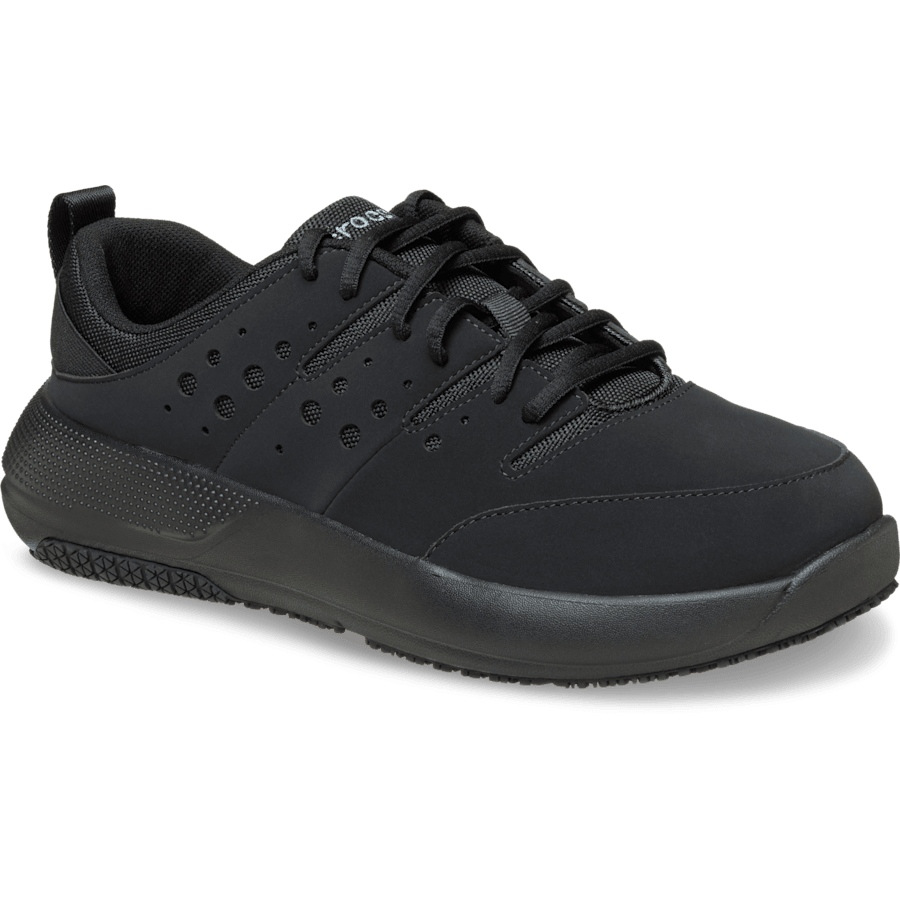 Triple Black Women's On the Clock Work Sneaker Wide - Angle - Crocs PFD