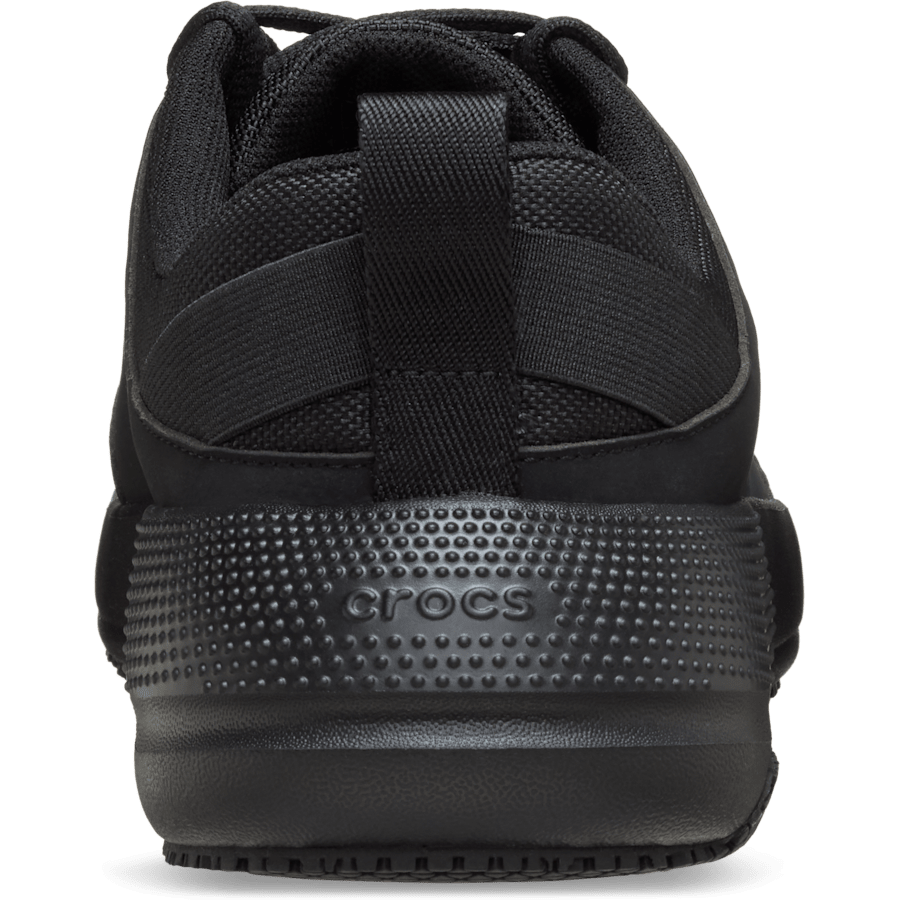 Triple Black Women's On the Clock Work Sneaker Wide - Back - Crocs PFD