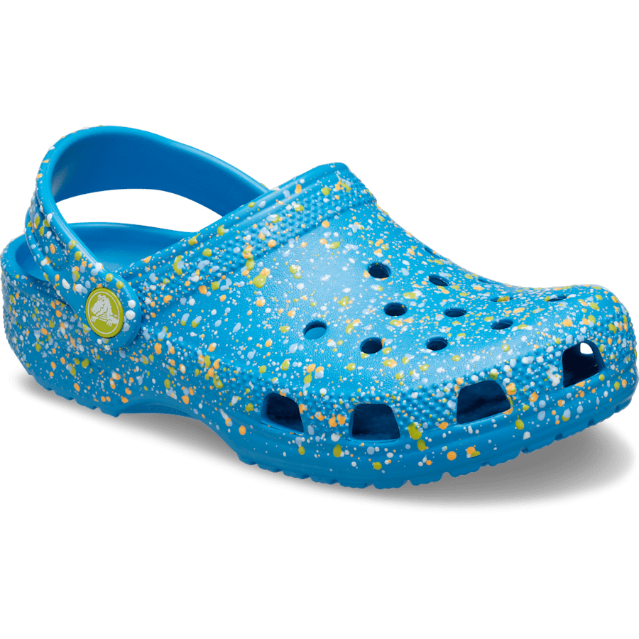 Marina / Multi Toddler Classic Paint Splatter Clog - Angle - Crocs