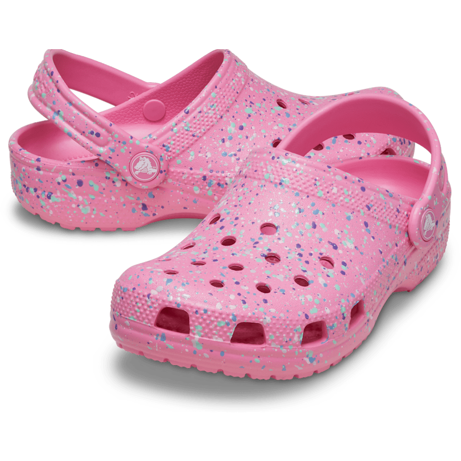 Pink Lemonade/Multi Toddler Classic Paint Splatter Clog - Pair - Crocs