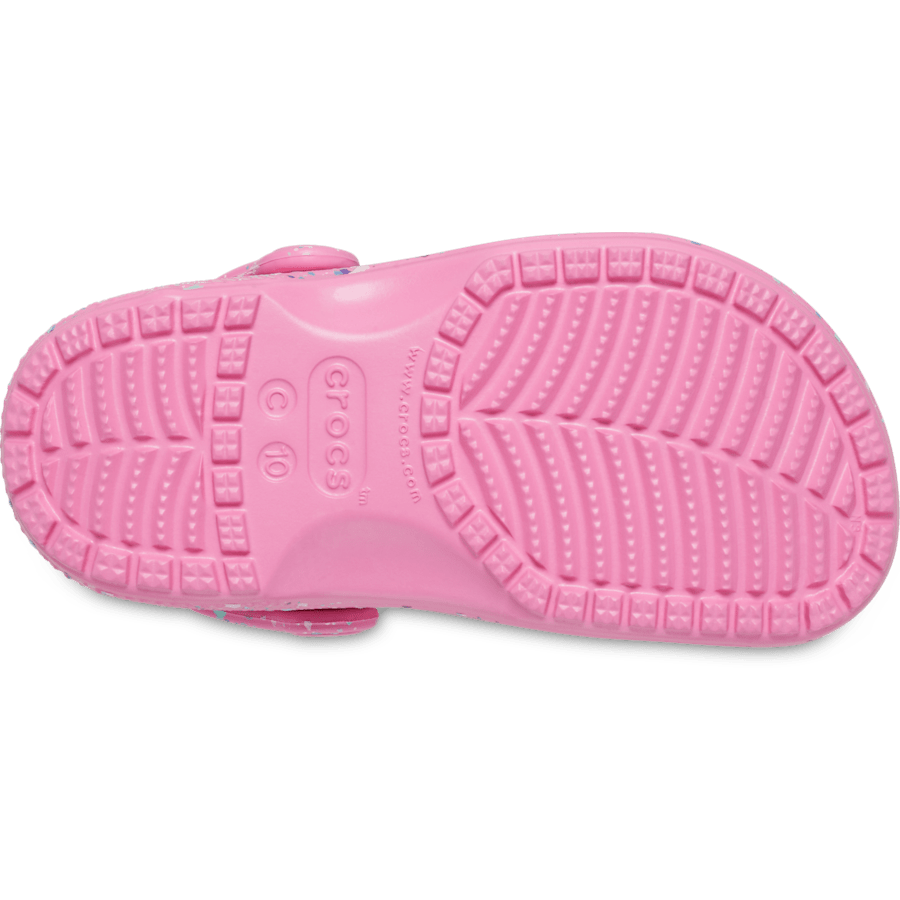 Pink Lemonade/Multi Toddler Classic Paint Splatter Clog - Bottom - Crocs