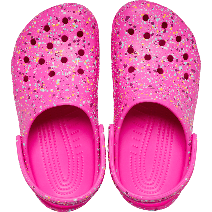 Pink Crush / Multi Toddler Classic Paint Splatter Clog - Top - Crocs