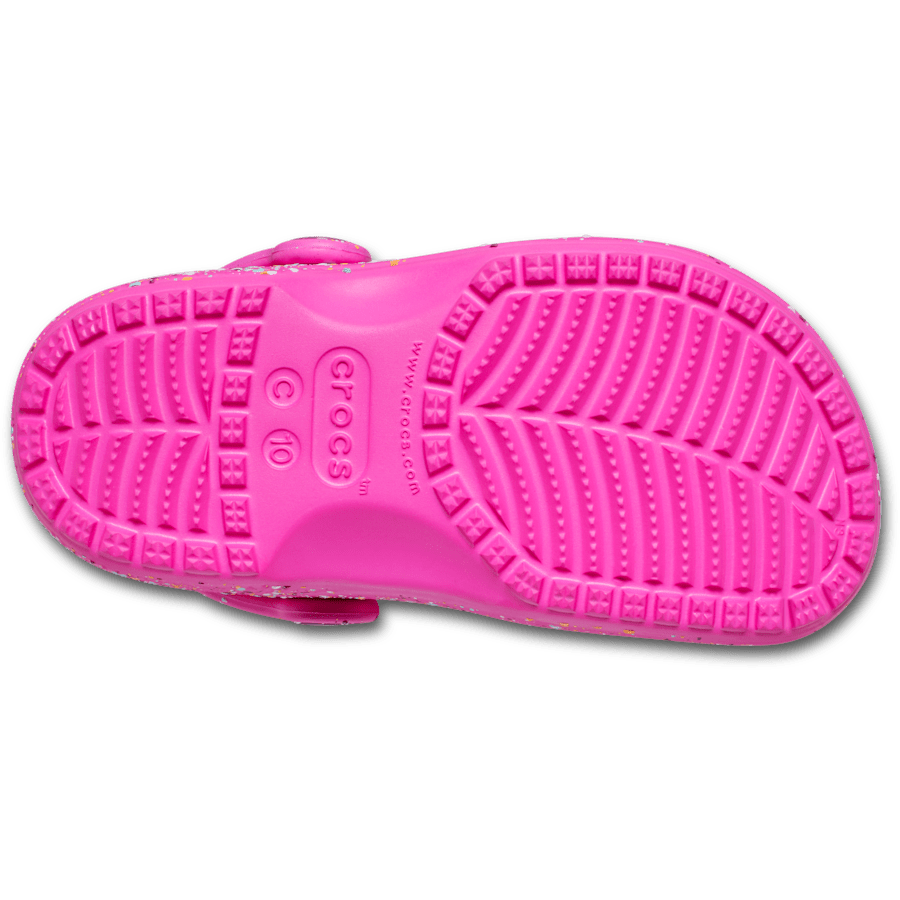 Pink Crush / Multi Toddler Classic Paint Splatter Clog - Bottom - Crocs