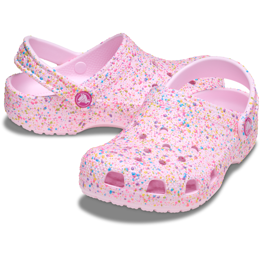 Pink Milk Toddler Classic Paint Splatter Clog - Pair - Crocs
