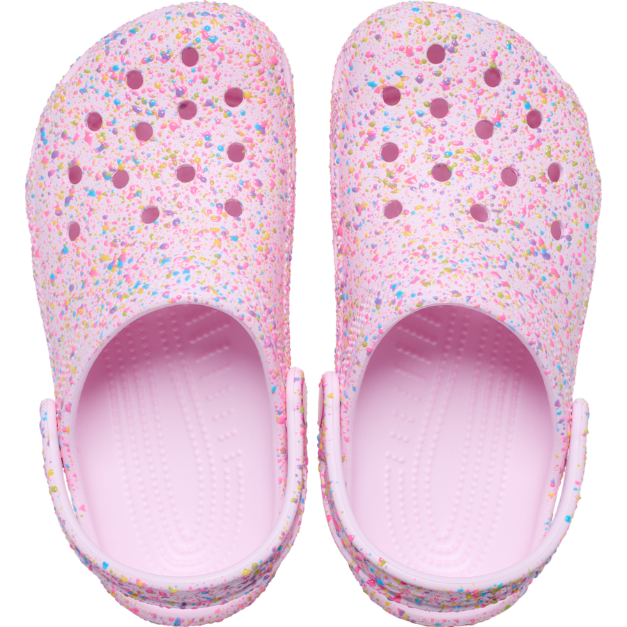 Pink Milk Toddler Classic Paint Splatter Clog - Top - Crocs