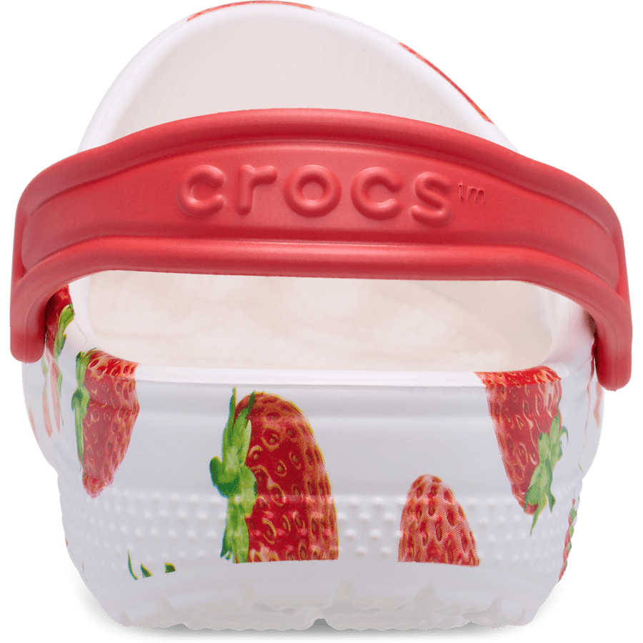 White Toddler Classic Fresh Fruits Clog - Back - Crocs