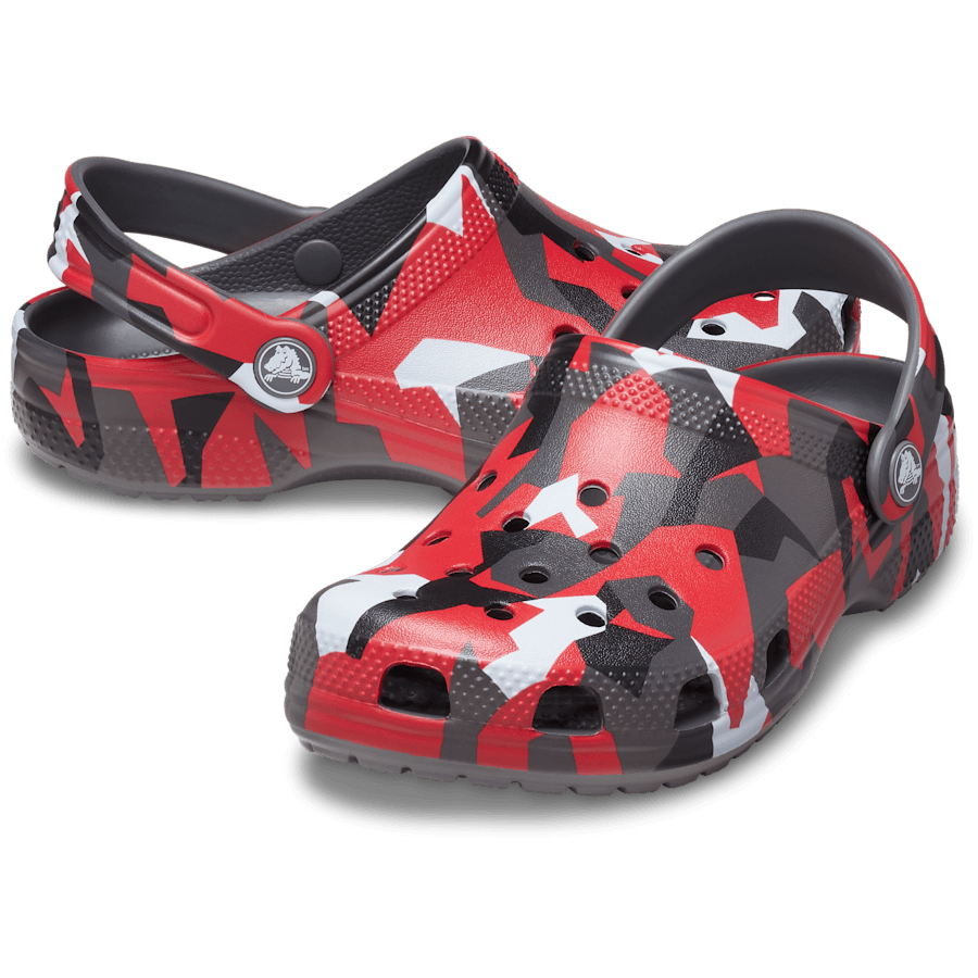 Slate Grey / Multi Kids' Classic Geo Camo Clog - Pair - Crocs