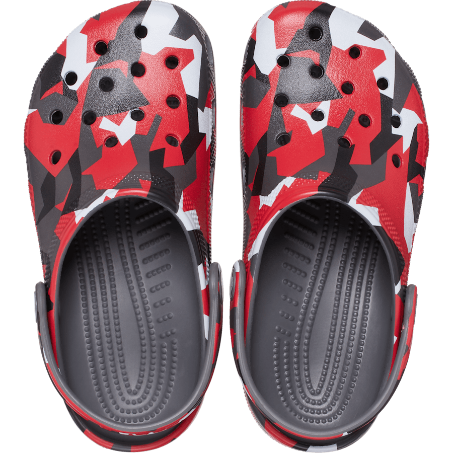 Slate Grey / Multi Kids' Classic Geo Camo Clog - Top - Crocs